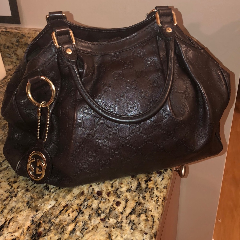 Brown Leather Gucci Bag 100% Real!